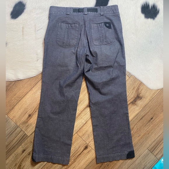 Anthropologie Sitwell grey wide-leg cut cropped mid rise pants - Picture 10 of 12